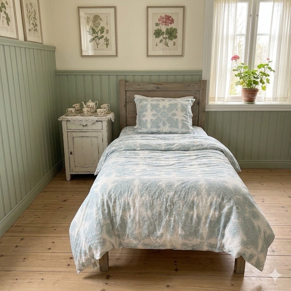 Pottery Barn Cotton Blend Duvet Cover Twin‎ 86X68 Floral Cottagecore